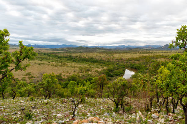 View over the Komati River from Nkomazi Game Reserve near the city of Badplaas in South Africa